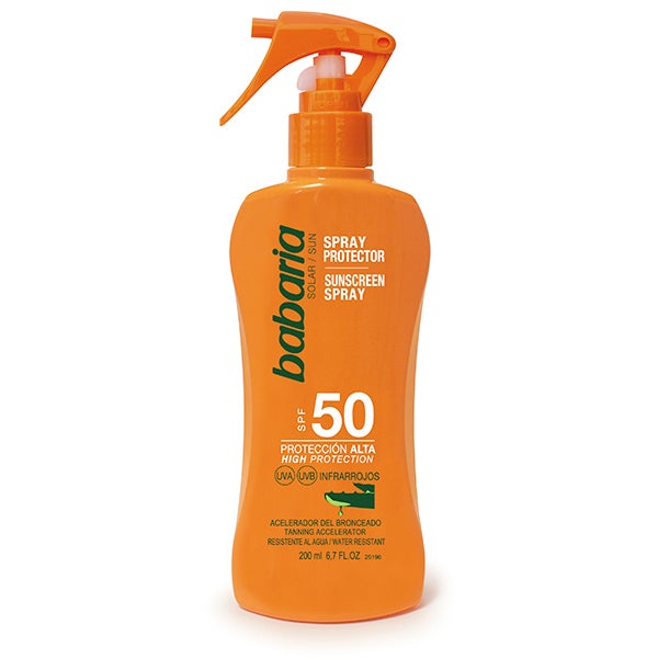Babaria Spray Protector Solar Protección Alta SPF50