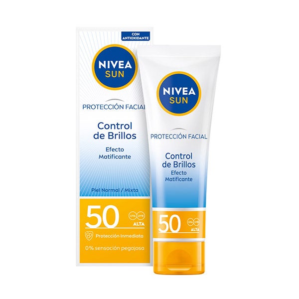Proteción Facial Control De Brillos Spf 50
