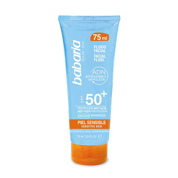 Solar Sun Fluido Facial Piel Sensible SPF 50