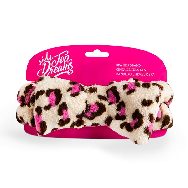 Diadema Elástica Lazo Leopardo
