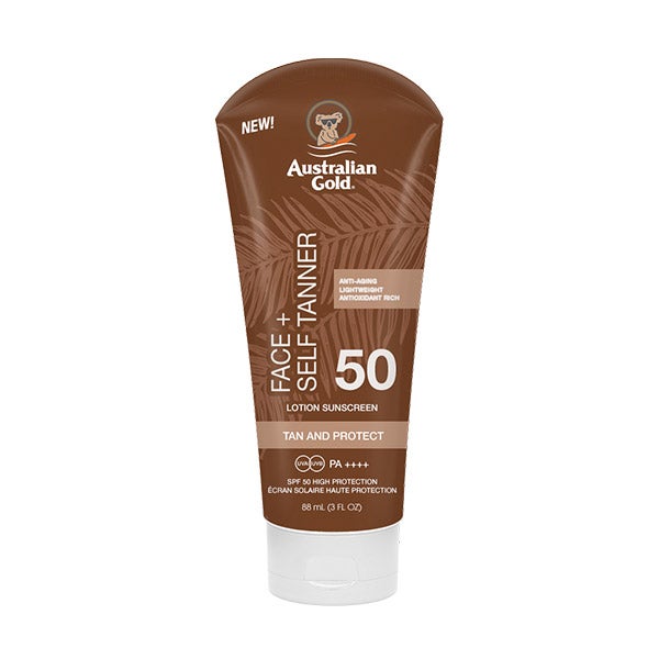 Loción Face + Self Tanner SPF50