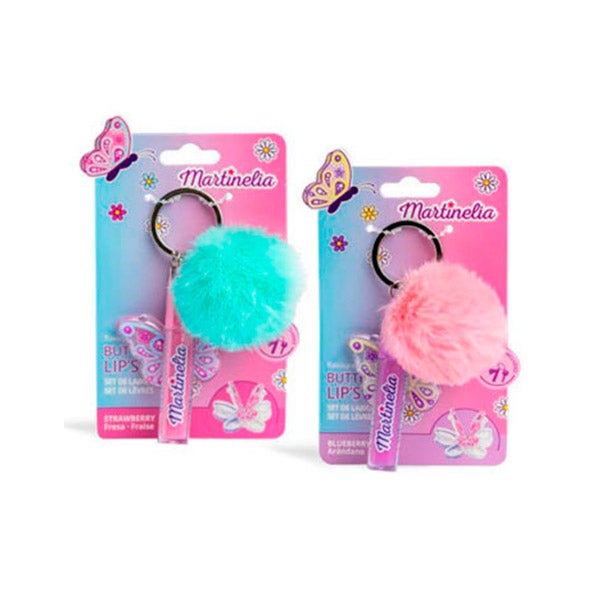 Butterfly Lip & Pompom Llavero