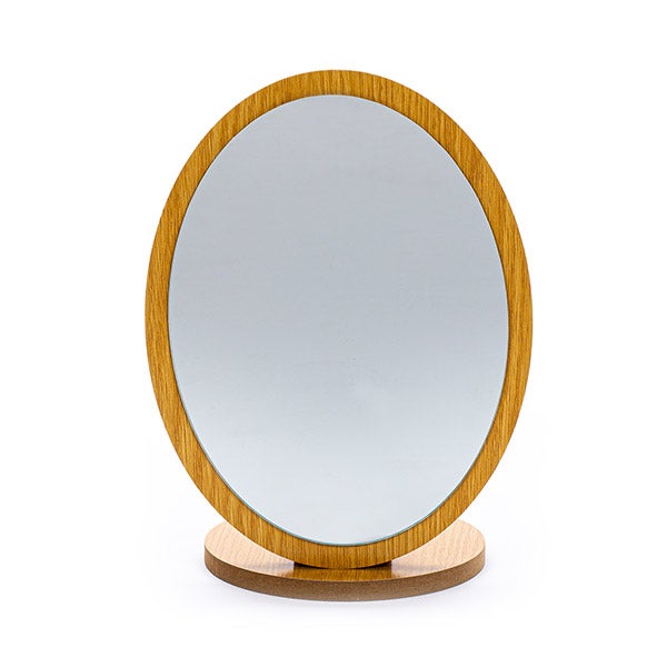 Botanical Wooden Round Mirror