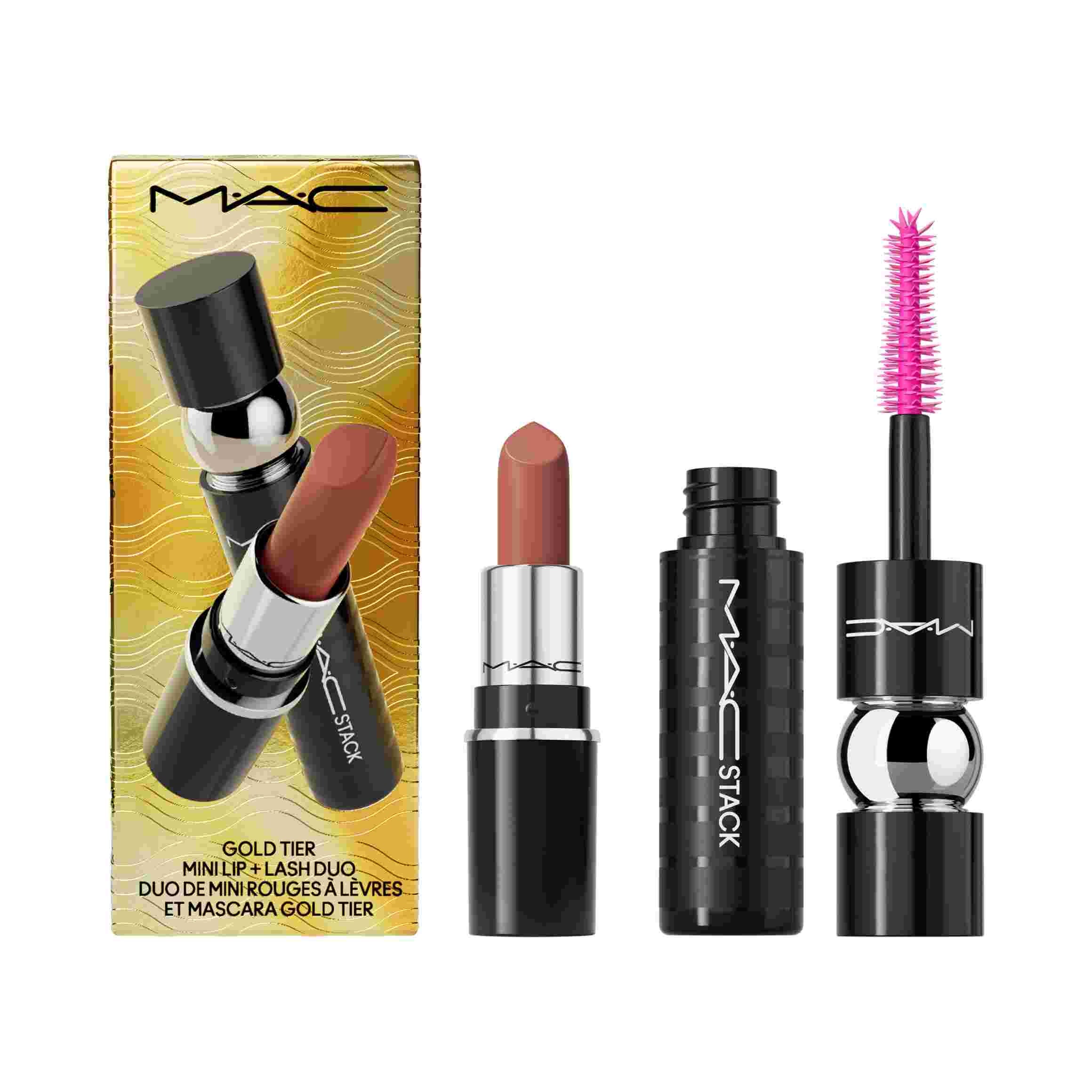 Duo Mini Navidad Mascara Pestañas Macstack + Barra Labios Hug Me